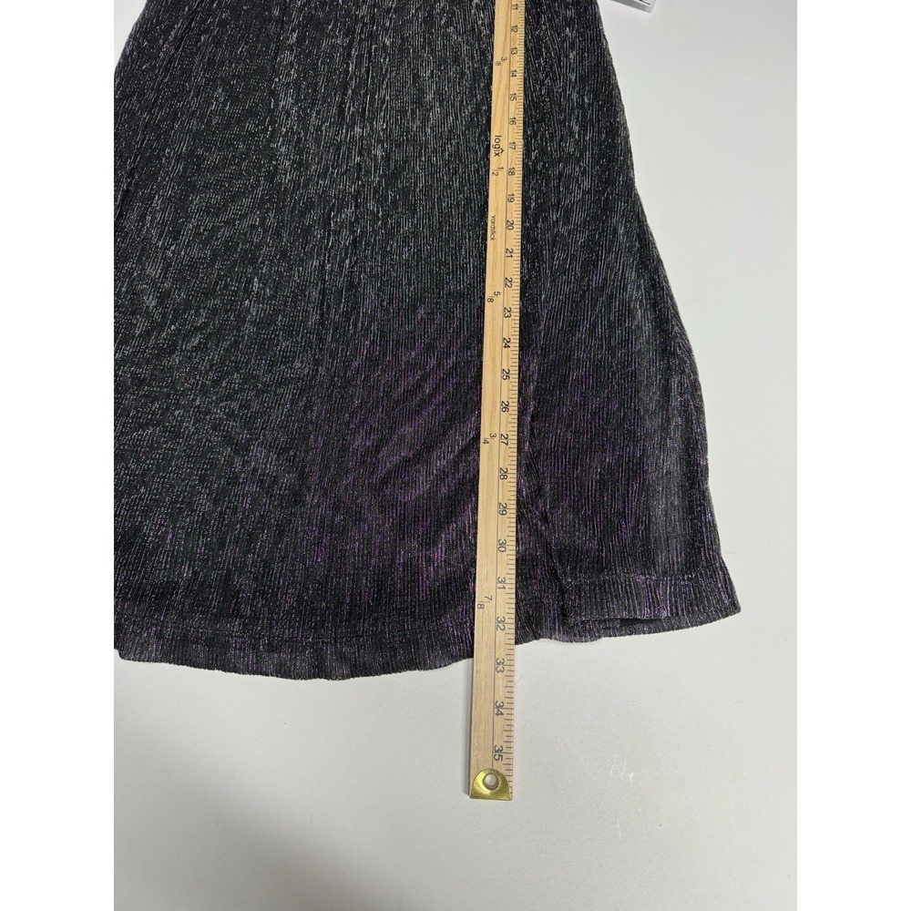 Nine West Womens XS Black & Silver Smocked Knee-Length Lined Dress - Picture 5 of 8